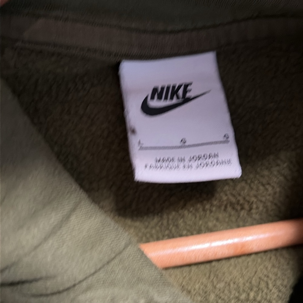 Nike Olive Green Men's Hoodie Sweatshirt - Picture 4 of 5
